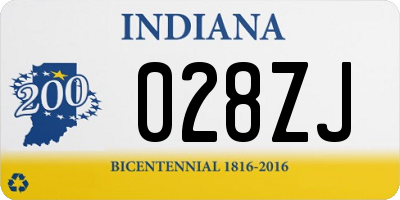 IN license plate 028ZJ