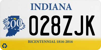IN license plate 028ZJK