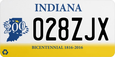IN license plate 028ZJX
