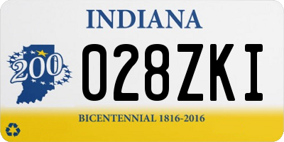 IN license plate 028ZKI