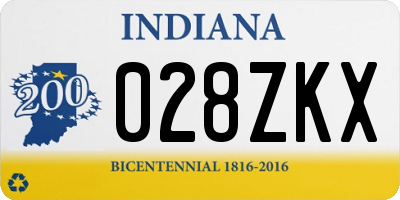 IN license plate 028ZKX