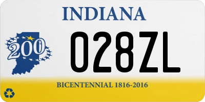 IN license plate 028ZL