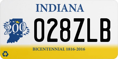 IN license plate 028ZLB