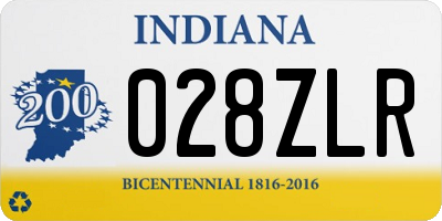 IN license plate 028ZLR
