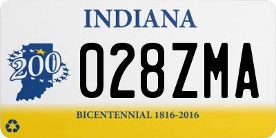 IN license plate 028ZMA