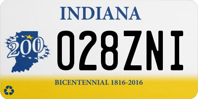 IN license plate 028ZNI