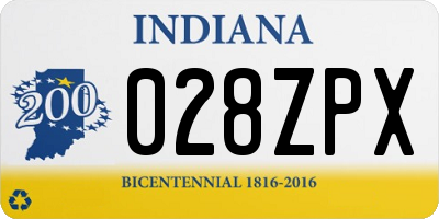 IN license plate 028ZPX