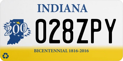 IN license plate 028ZPY