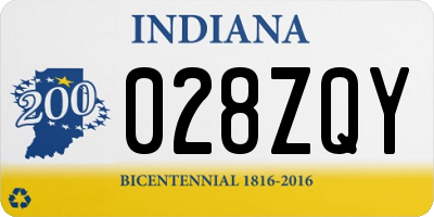 IN license plate 028ZQY