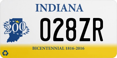 IN license plate 028ZR