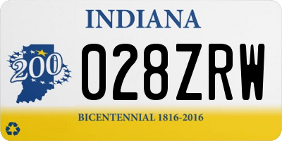 IN license plate 028ZRW