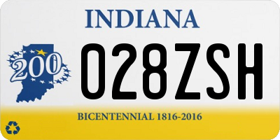 IN license plate 028ZSH
