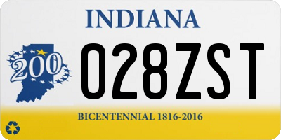 IN license plate 028ZST