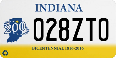 IN license plate 028ZTO