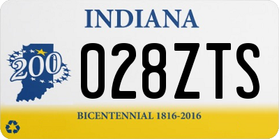 IN license plate 028ZTS