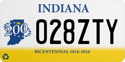 IN license plate 028ZTY
