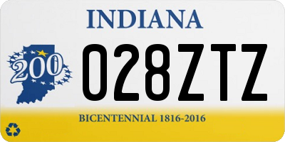 IN license plate 028ZTZ