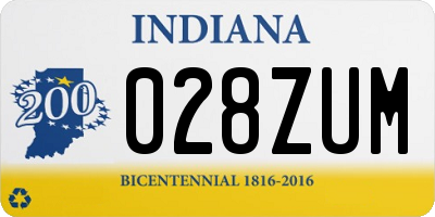 IN license plate 028ZUM
