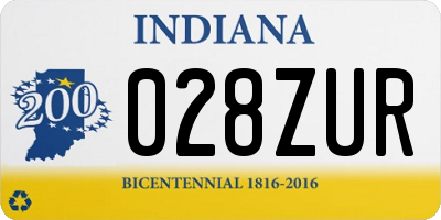 IN license plate 028ZUR