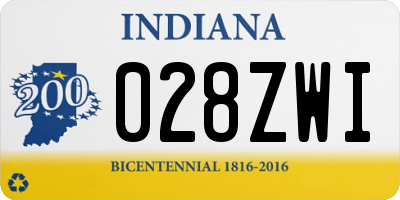 IN license plate 028ZWI