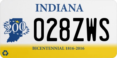 IN license plate 028ZWS