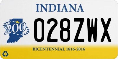 IN license plate 028ZWX
