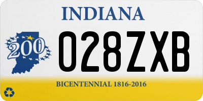 IN license plate 028ZXB
