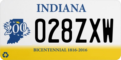 IN license plate 028ZXW