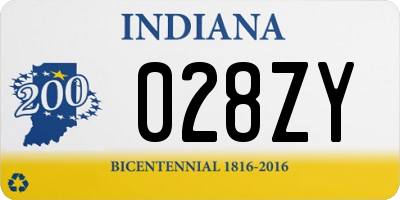 IN license plate 028ZY