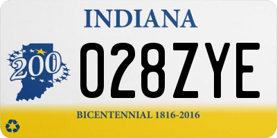 IN license plate 028ZYE