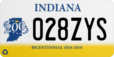 IN license plate 028ZYS