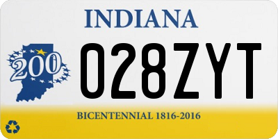 IN license plate 028ZYT