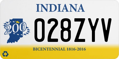 IN license plate 028ZYV