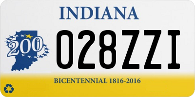 IN license plate 028ZZI
