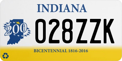 IN license plate 028ZZK