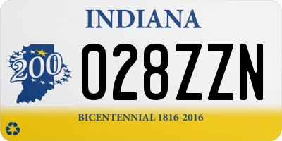 IN license plate 028ZZN
