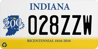 IN license plate 028ZZW
