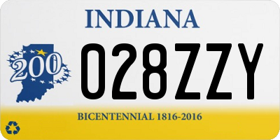 IN license plate 028ZZY