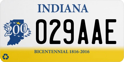 IN license plate 029AAE
