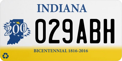 IN license plate 029ABH
