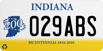 IN license plate 029ABS