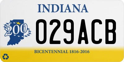 IN license plate 029ACB