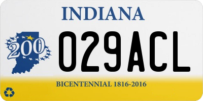 IN license plate 029ACL