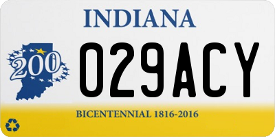 IN license plate 029ACY