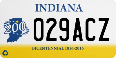 IN license plate 029ACZ