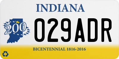 IN license plate 029ADR
