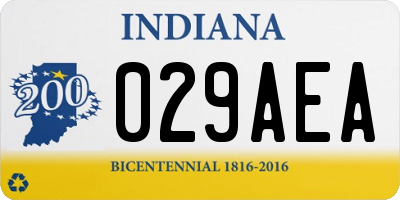 IN license plate 029AEA