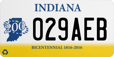 IN license plate 029AEB