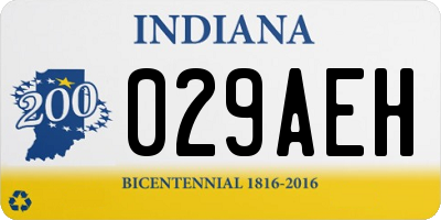 IN license plate 029AEH
