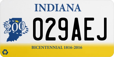 IN license plate 029AEJ